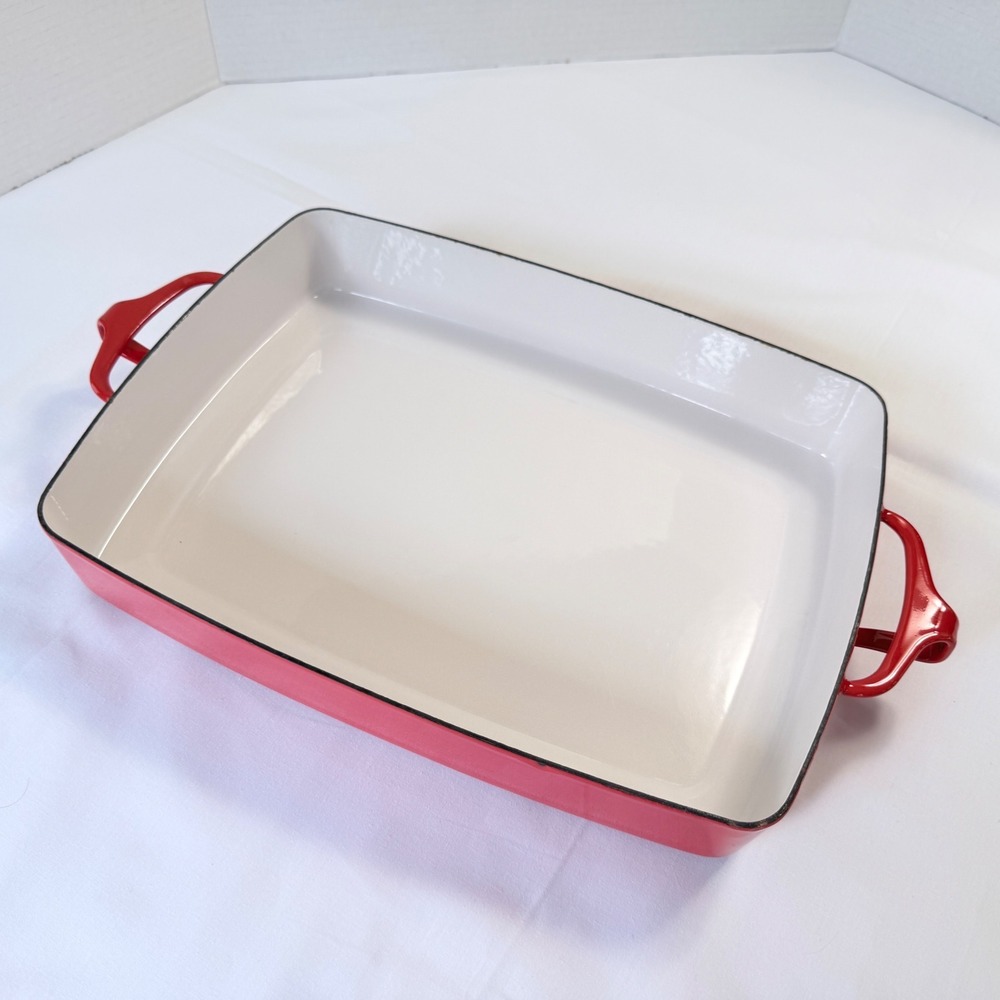 Dansk Baking Lasagne Pan Large Red Good Vintage Kobenstyle Enamel France IHQ